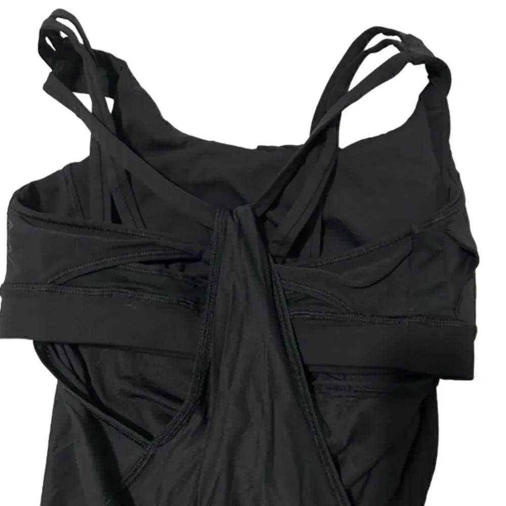 Lululemon Black Re-Energized 2-In-1 Built-In Bra Tank Size 6
